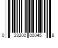 Barcode Image for UPC code 023200000458