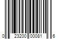 Barcode Image for UPC code 023200000816