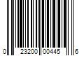 Barcode Image for UPC code 023200004456