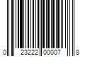 Barcode Image for UPC code 023222000078