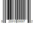 Barcode Image for UPC code 023310000072