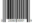 Barcode Image for UPC code 023380000019