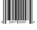 Barcode Image for UPC code 023417000074