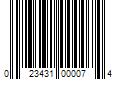 Barcode Image for UPC code 023431000074