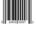 Barcode Image for UPC code 023433000072