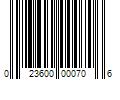 Barcode Image for UPC code 023600000706