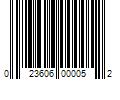 Barcode Image for UPC code 023606000052