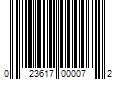 Barcode Image for UPC code 023617000072