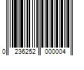 Barcode Image for UPC code 0236252000004