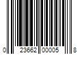 Barcode Image for UPC code 023662000058