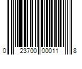 Barcode Image for UPC code 023700000118