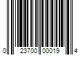 Barcode Image for UPC code 023700000194