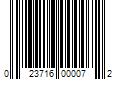 Barcode Image for UPC code 023716000072