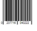 Barcode Image for UPC code 0237716040222