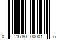 Barcode Image for UPC code 023780000015