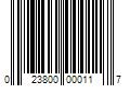 Barcode Image for UPC code 023800000117