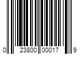 Barcode Image for UPC code 023800000179