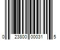 Barcode Image for UPC code 023800000315