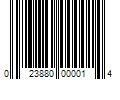 Barcode Image for UPC code 023880000014