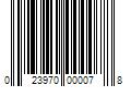 Barcode Image for UPC code 023970000078