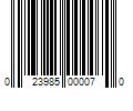 Barcode Image for UPC code 023985000070