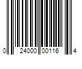 Barcode Image for UPC code 024000001164