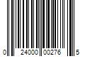 Barcode Image for UPC code 024000002765