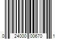 Barcode Image for UPC code 024000006701