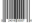 Barcode Image for UPC code 024016000076