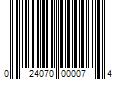 Barcode Image for UPC code 024070000074