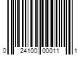 Barcode Image for UPC code 024100000111