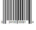 Barcode Image for UPC code 024100000814