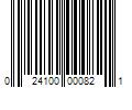 Barcode Image for UPC code 024100000821