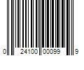 Barcode Image for UPC code 024100000999