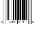 Barcode Image for UPC code 024100001170