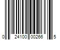 Barcode Image for UPC code 024100002665