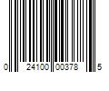 Barcode Image for UPC code 024100003785