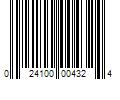 Barcode Image for UPC code 024100004324