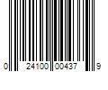 Barcode Image for UPC code 024100004379