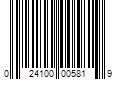 Barcode Image for UPC code 024100005819