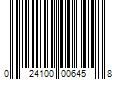 Barcode Image for UPC code 024100006458