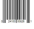 Barcode Image for UPC code 024100008261