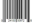 Barcode Image for UPC code 024100009725