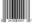 Barcode Image for UPC code 024138000077