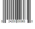 Barcode Image for UPC code 024200003630