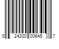 Barcode Image for UPC code 024200006457