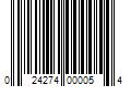 Barcode Image for UPC code 024274000054