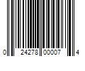 Barcode Image for UPC code 024278000074