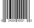 Barcode Image for UPC code 024300000218