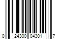 Barcode Image for UPC code 024300043017